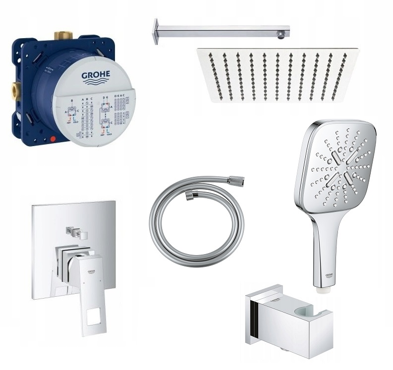 Sprchový panel - Podomietková sada Grohe Eurocube 30 cm