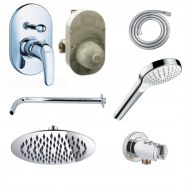 Sprchový panel - Podomietková súprava Hansgrohe + sprchová súprava