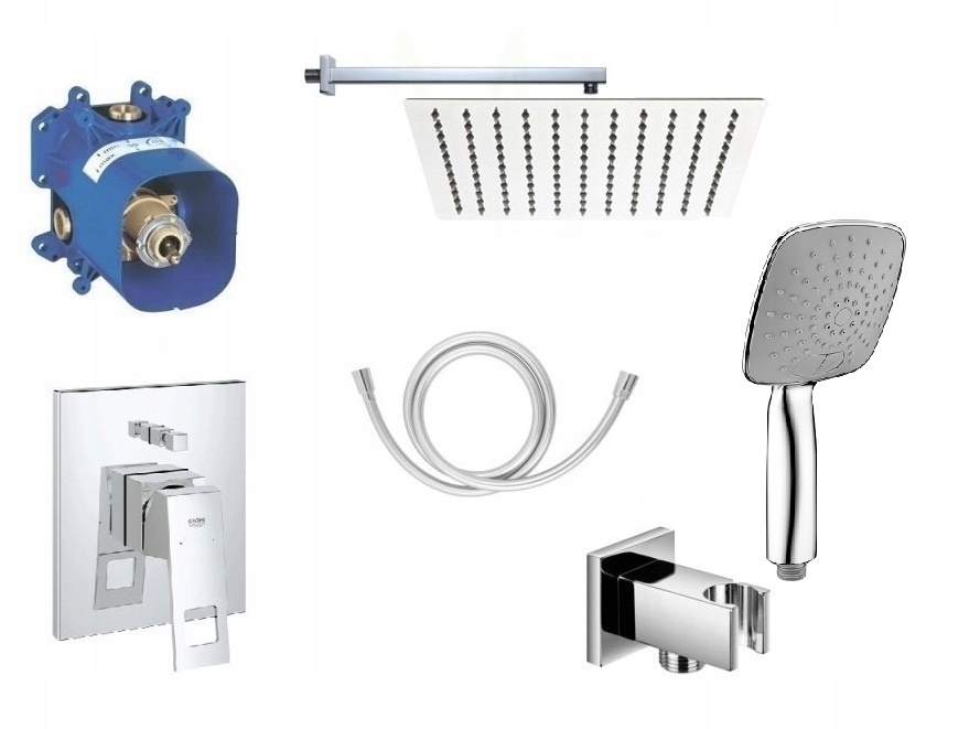 Sprchový panel - Podomietková batéria Grohe Eurocube Rain tridsať