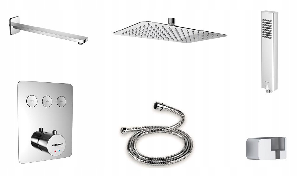 Sprchový panel - VÝBORNÝ termostatický sprchový set Krotos