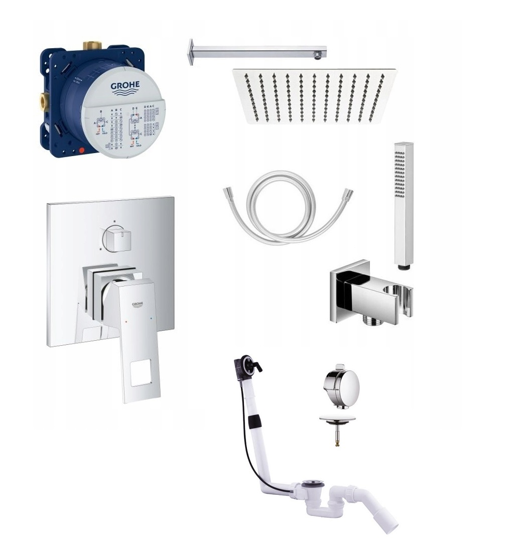 Sprchový panel - Grohe Eurocube / Omnires podomietková vaňová súprava 30 cm