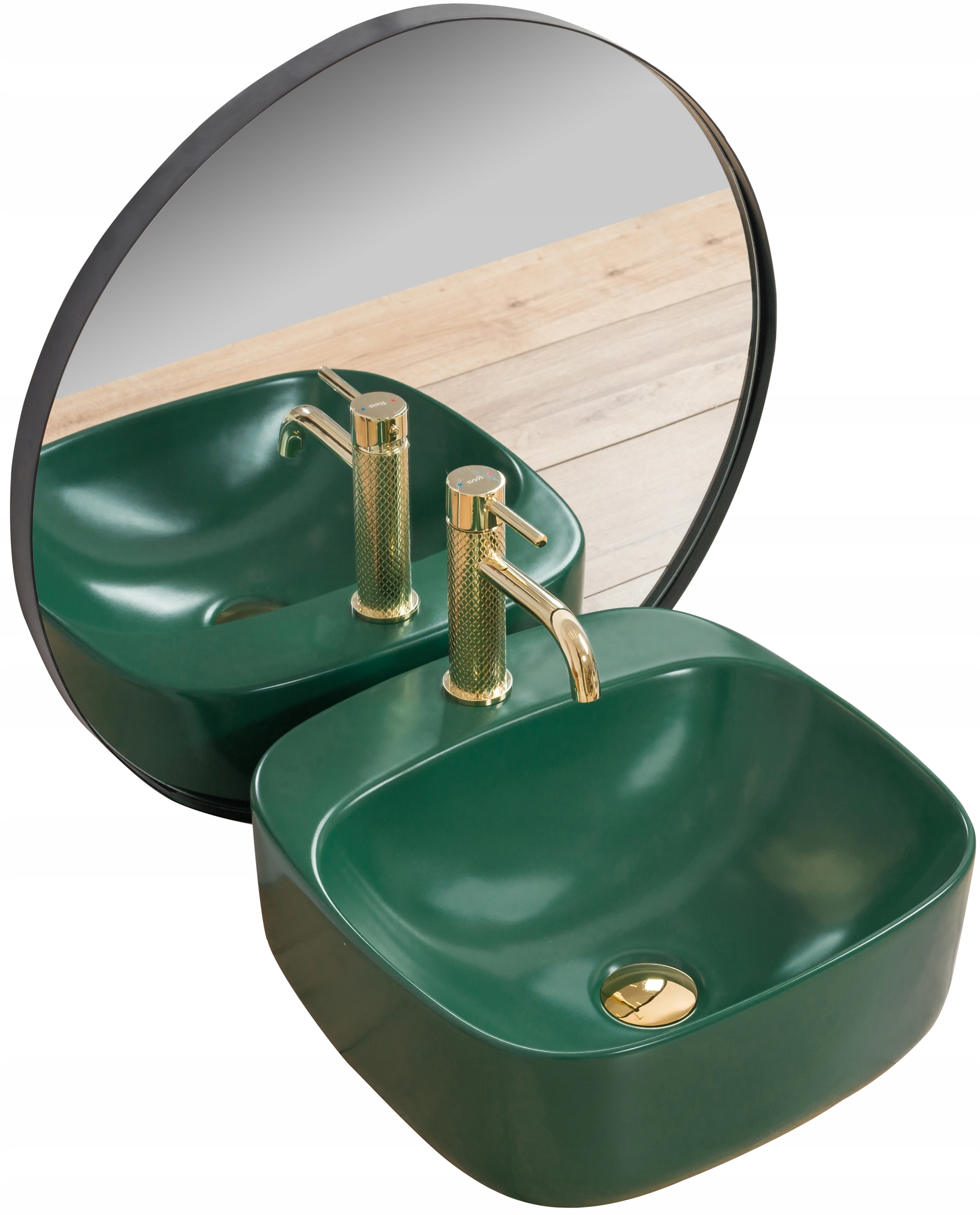 Umývadlo - Oválne umývadlo zelené matné Small Luiza 42 cm