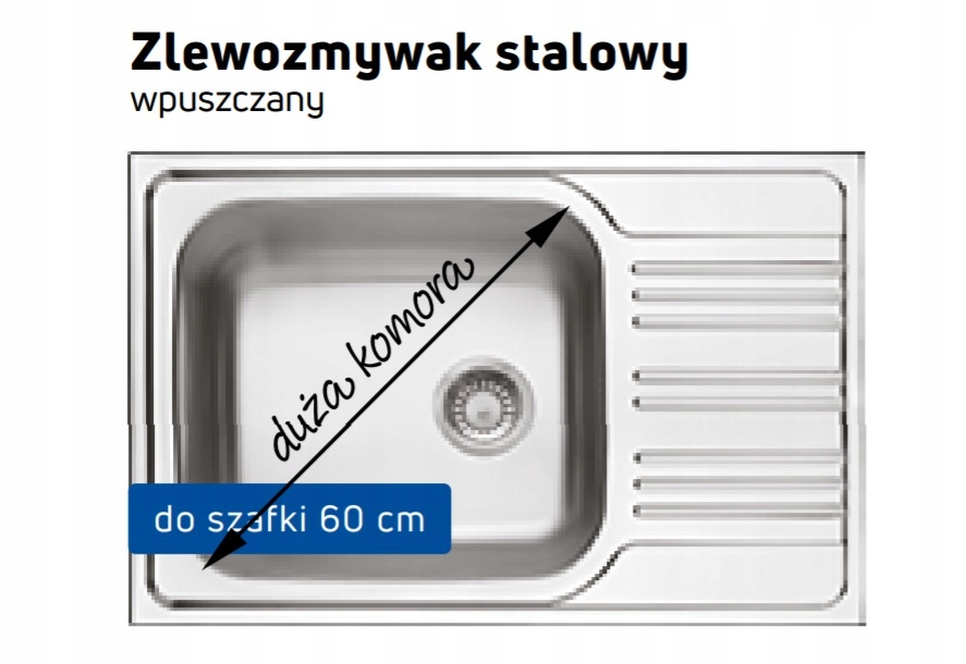 Kuchynský drez - Drez DEANTE XYLO ZEX 011B SATIN / VEĽKÁ KOMORA /