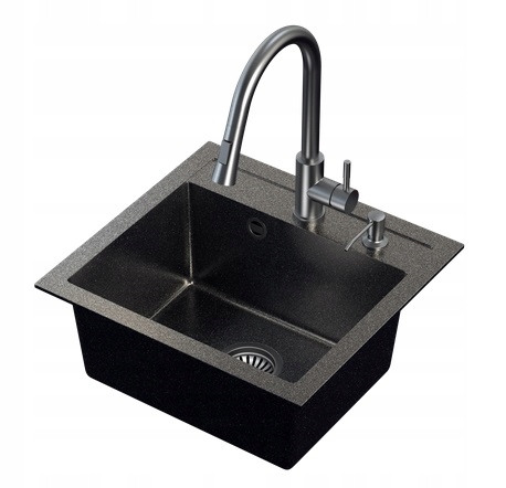 Umývadlo JOHNNY 110 Steingran Art Silver Black Pearl