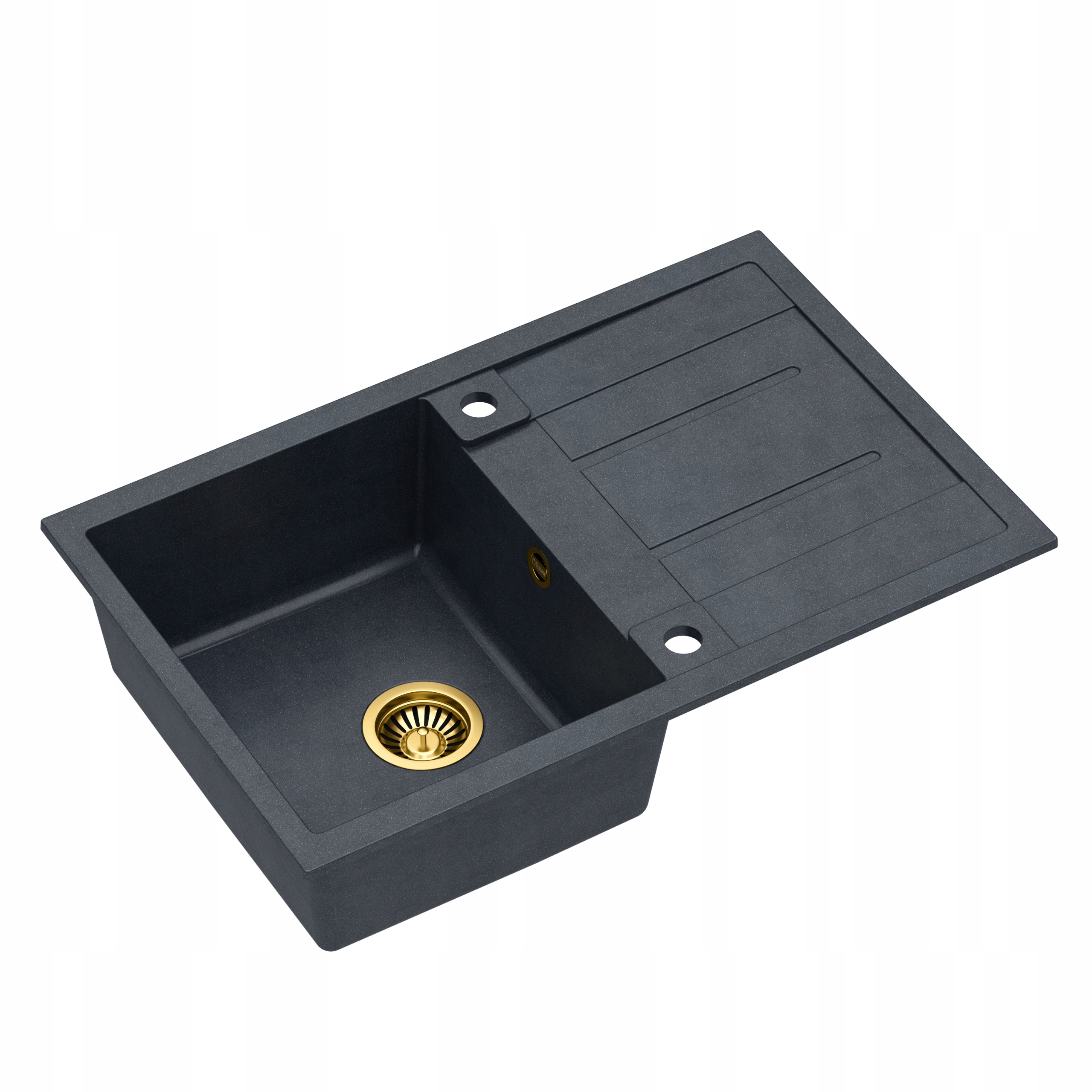 Granitový drez Morgan 111 Black / Gold QUADRON