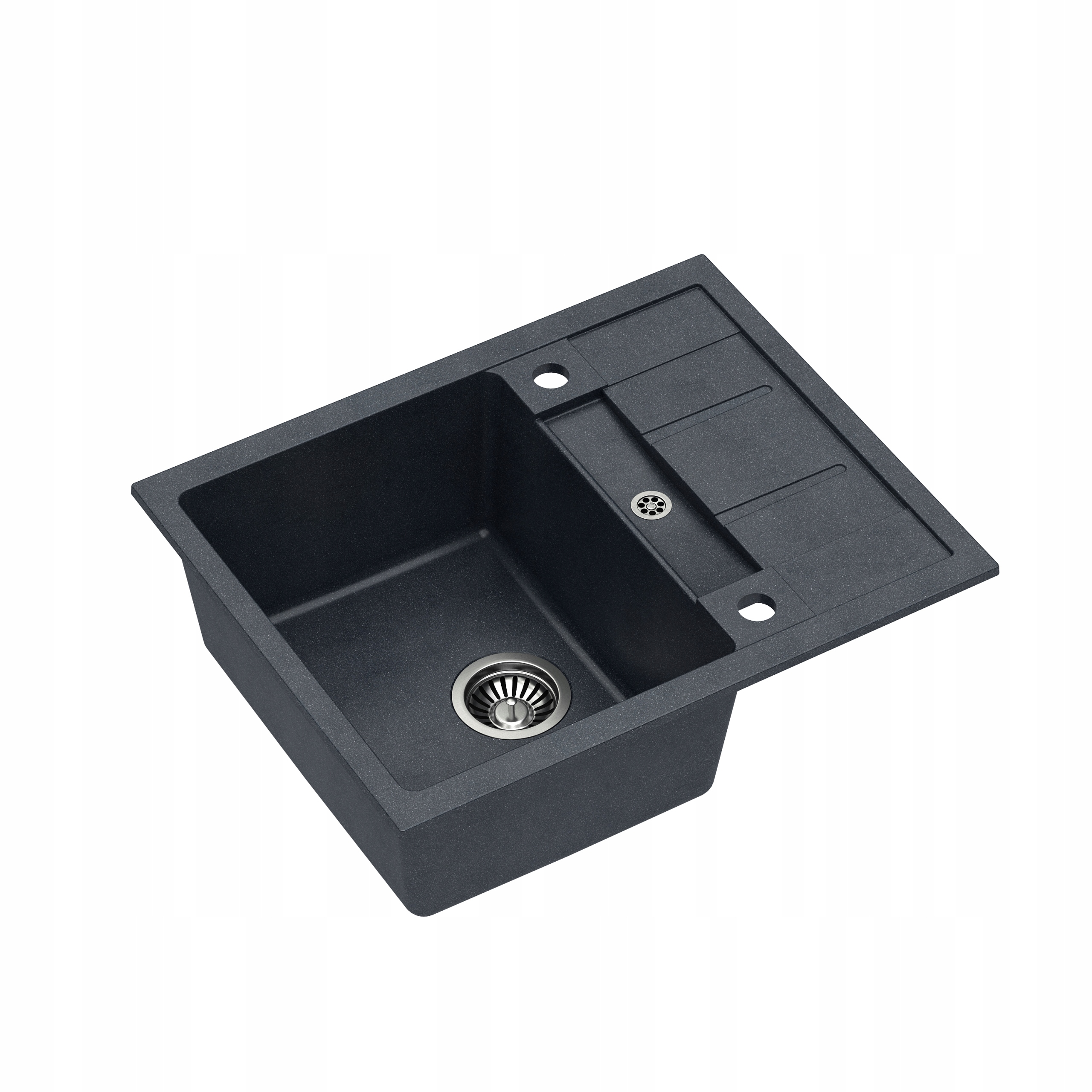 Granitový drez Morgan 116 Black / Steel QUADRON