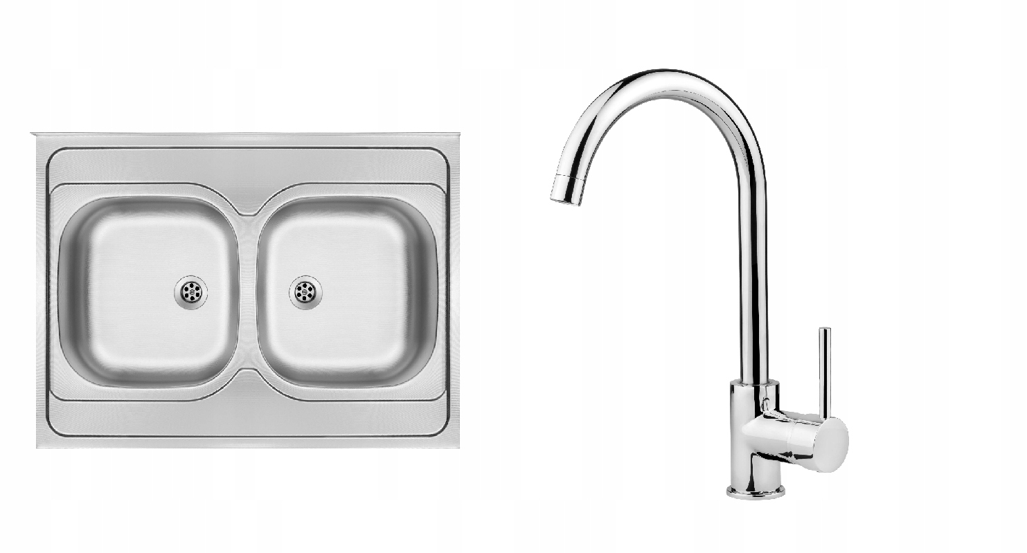 Dvojkomorový drez 80x60 kohútik LUNO SINK
