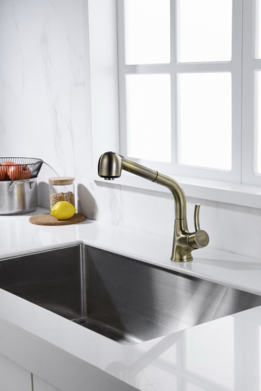 Kuchynská batéria - KUCHYNSKÝ MIEŠAČEK MOSADZOVÝ STAROVEKOVÝ NAPÄTNÝ VÝPLAT