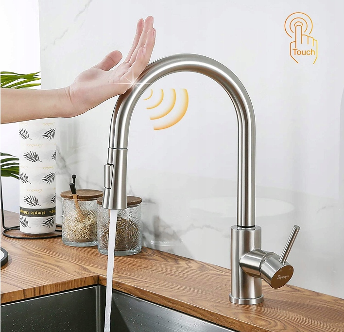 Kuchynská batéria - KUCHYNSKÝ faucet s výsuvným výtokom TAP SENSOR