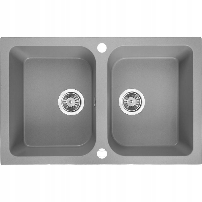 DOUBLE CHAMBER SINK GREY 76x48 CM