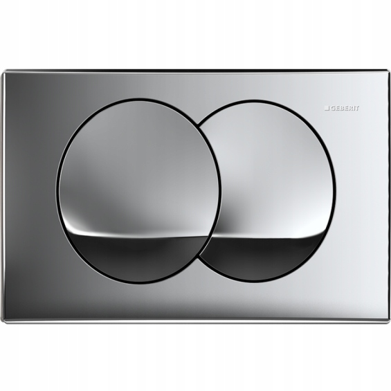 WC tlačidlo - GEBERIT DELTA 20 TLAČIDLÁ CHROME FLASH DUOFIX UP100