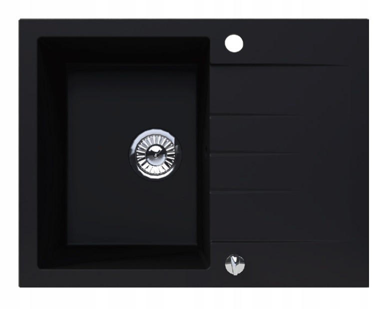 Granitový drez Kernau KGSV 4565A 1B1D Deep Black