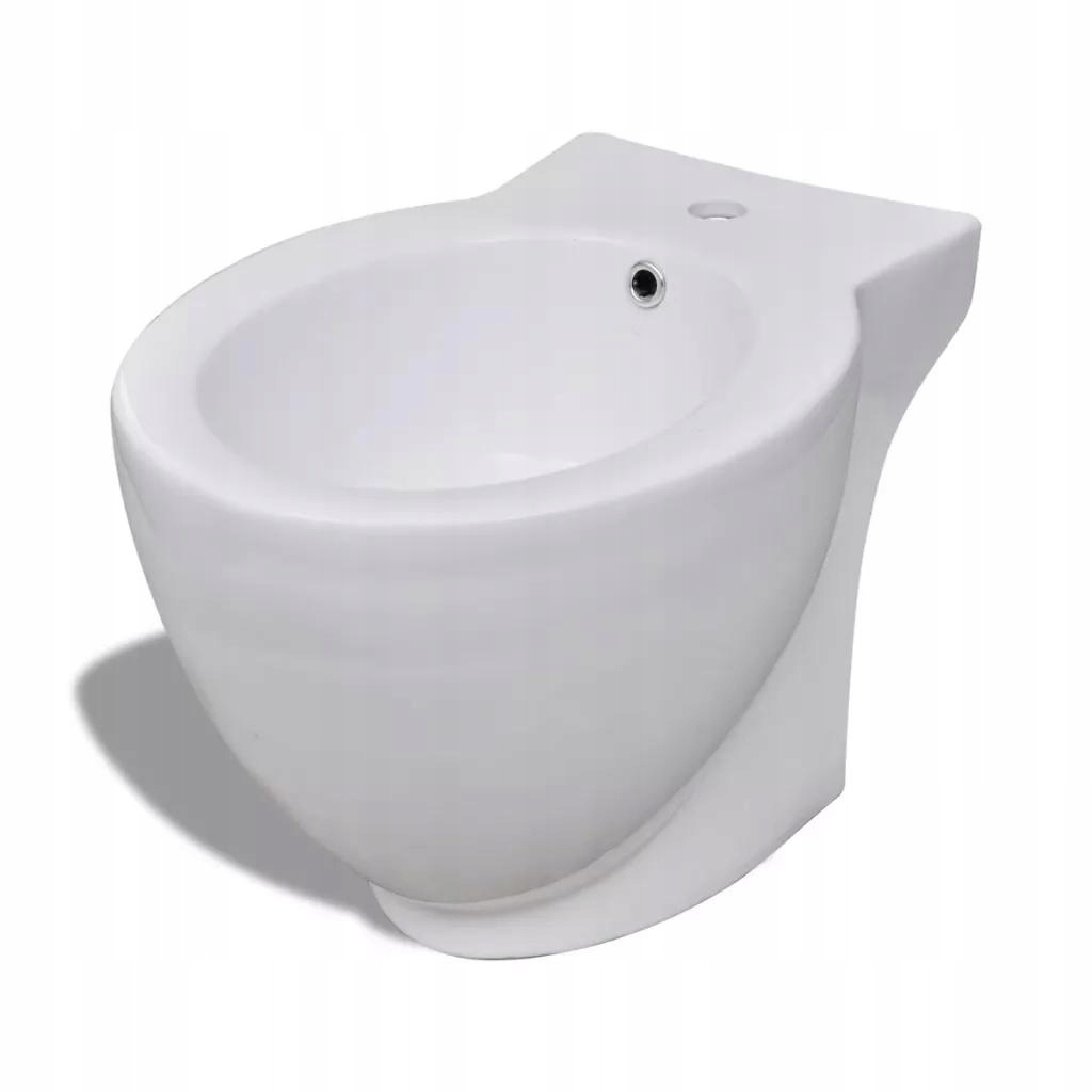 Biely podlahový keramický bidet