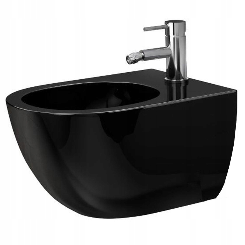 Závesný bidet CARTER BLACK, keramická misa
