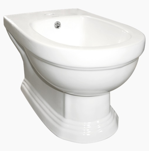 RETRO-BIELY POZASTAVENÝ BIDET
