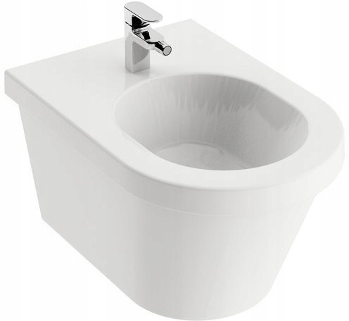Chrómovaný závesný bidet, biely