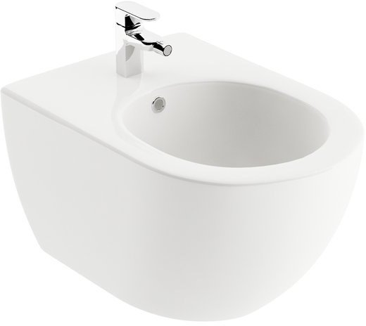 Závesný bidet UNI Chrome, biely