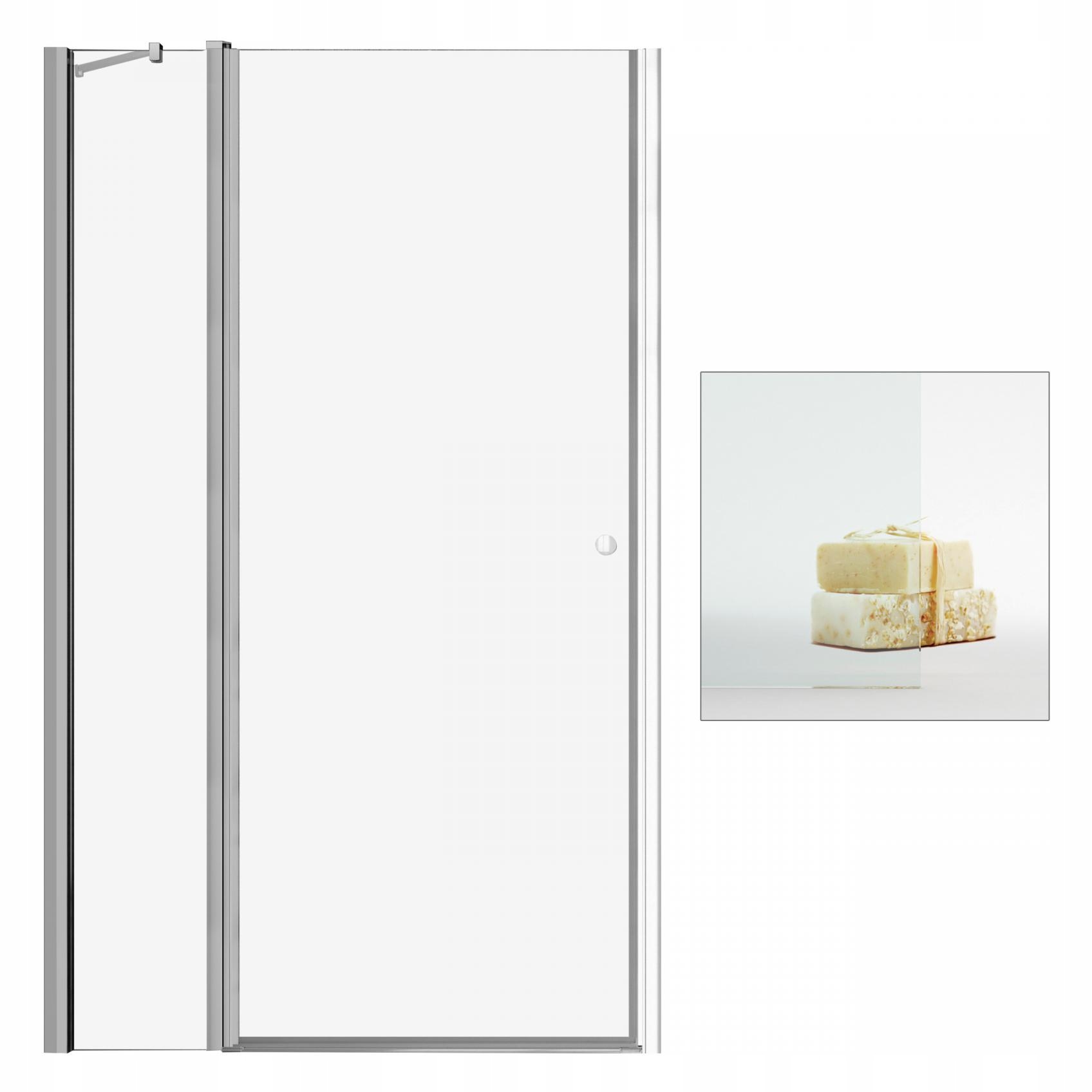 Sprchové dvere - Zástena do sprchových dverí Eos II DWJ 80 L transparentná