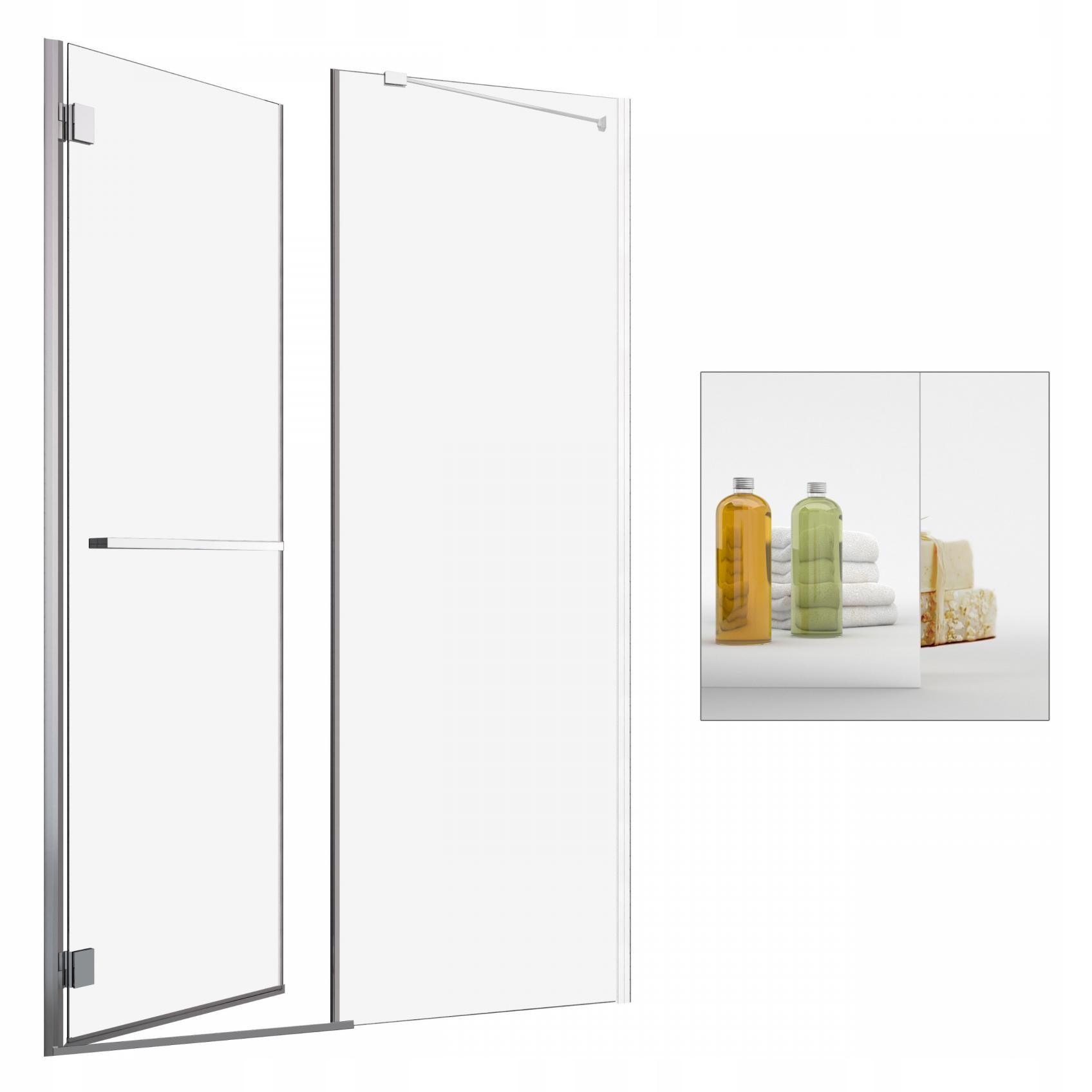 Sprchové dvere - RADAWAY Carena DWJ 100 L zrkadlové sprchové dvere