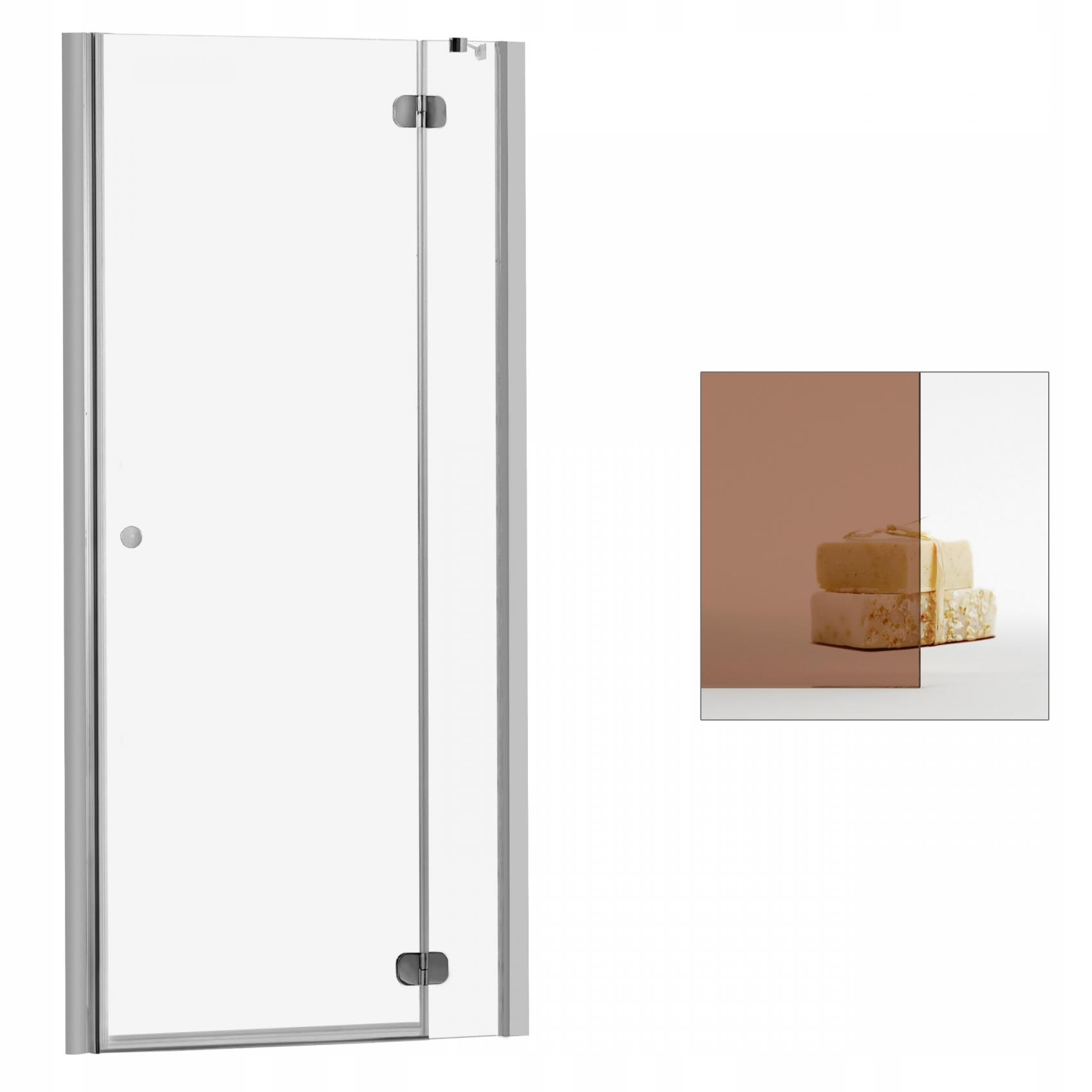 Sprchové dvere - RADAWAY Torrenta DWJ 90 P hnedé sprchové dvere