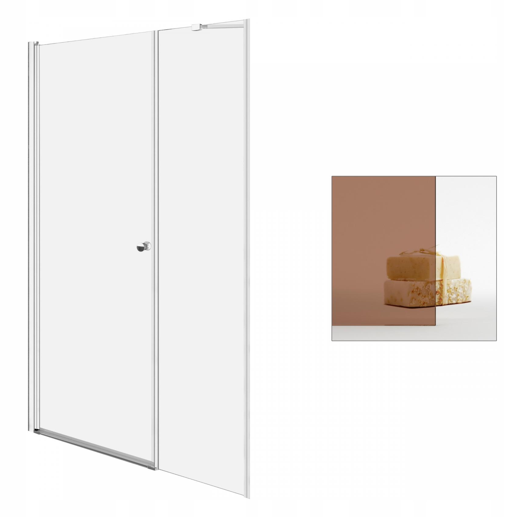 Sprchové dvere - RADAWAY Eos DWS 140 L hnedé sprchové dvere
