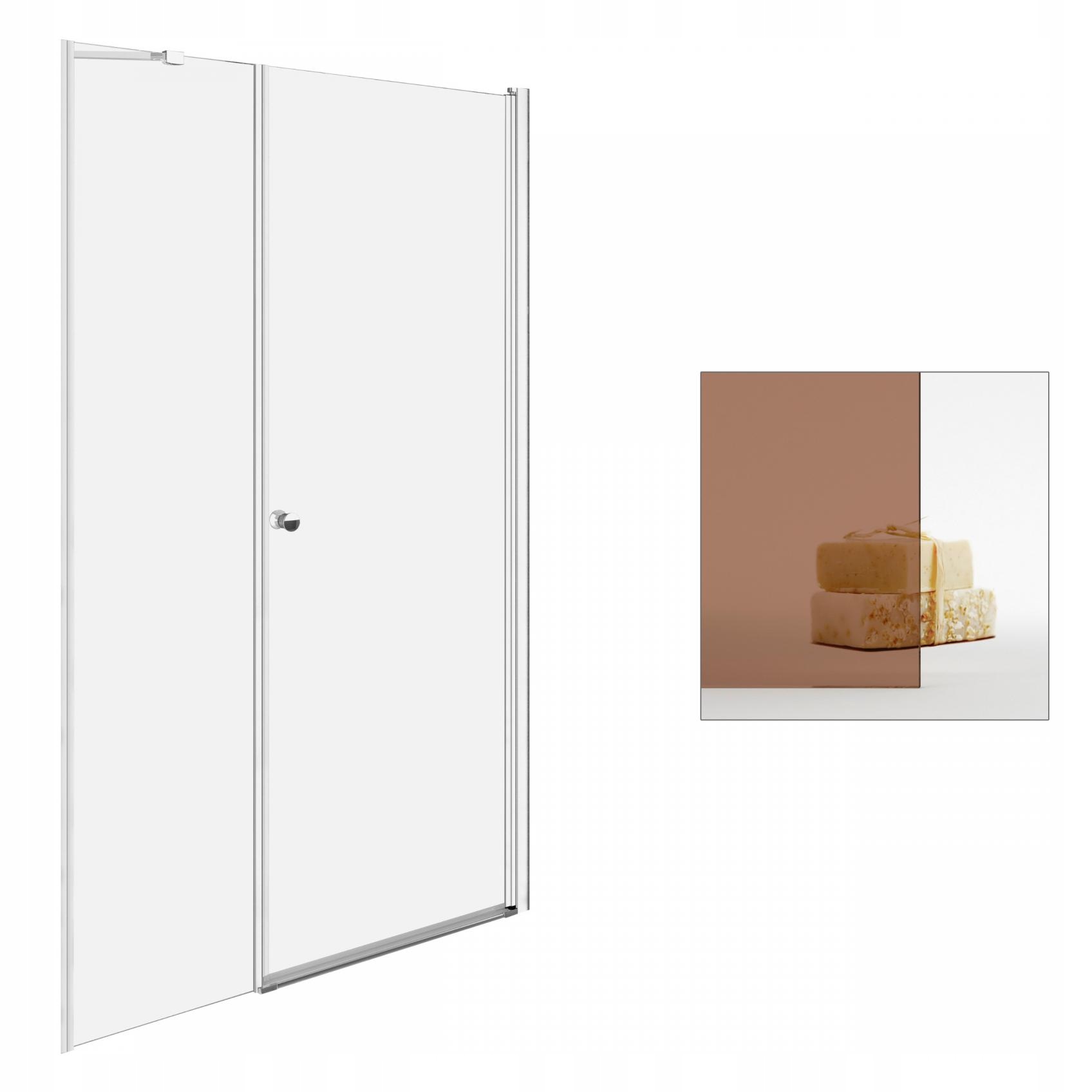 Sprchové dvere - RADAWAY Eos DWS 140 P hnedé sprchové dvere
