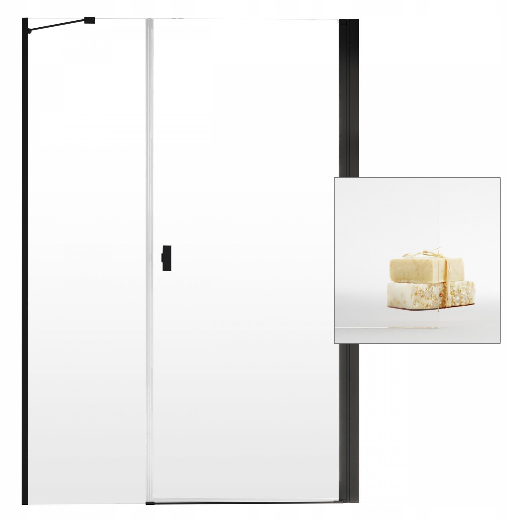 Sprchové dvere - Dvere RADAWAY Nes Black DWS 120 P UltraClear