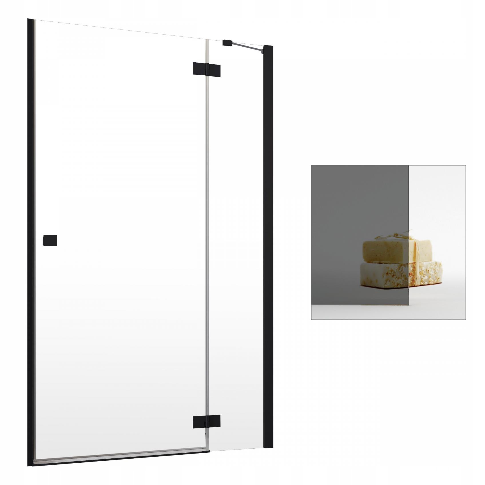 Sprchové dvere - RADAWAY Essenza Black DWJ 130 P grafitové dvere