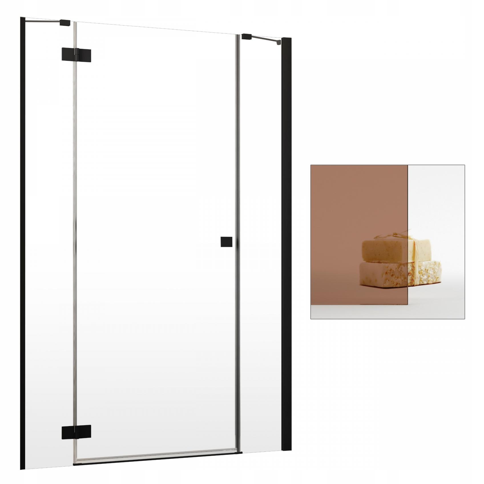 Sprchové dvere - Dvere RADAWAY Essenza Black DWJS 120 L hnedé