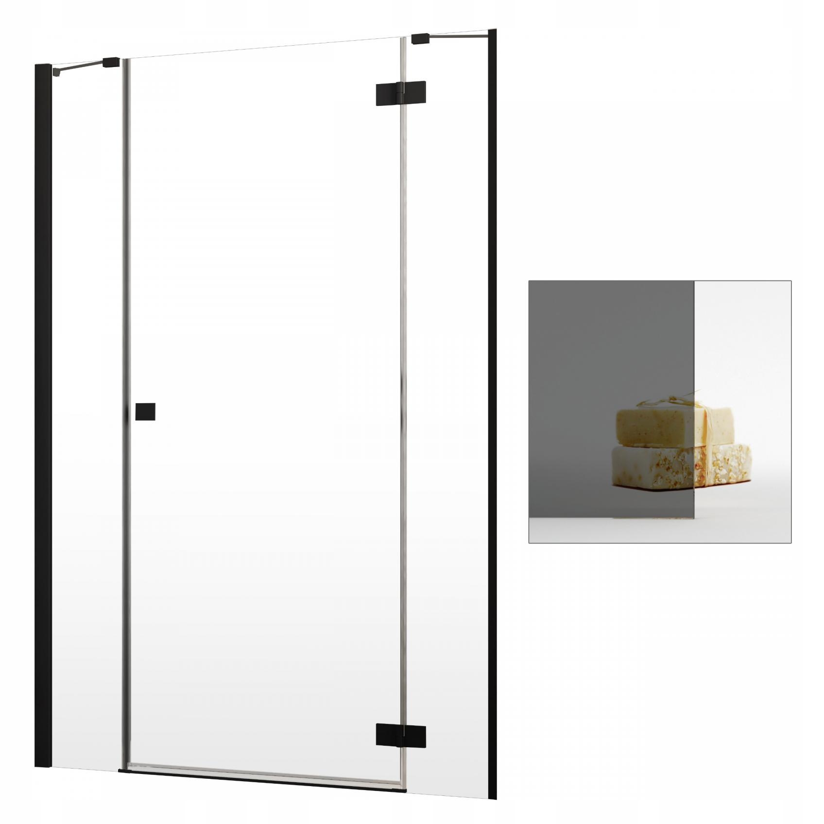 Sprchové dvere - RADAWAY Essenza Black DWJS 130 P grafitové dvere