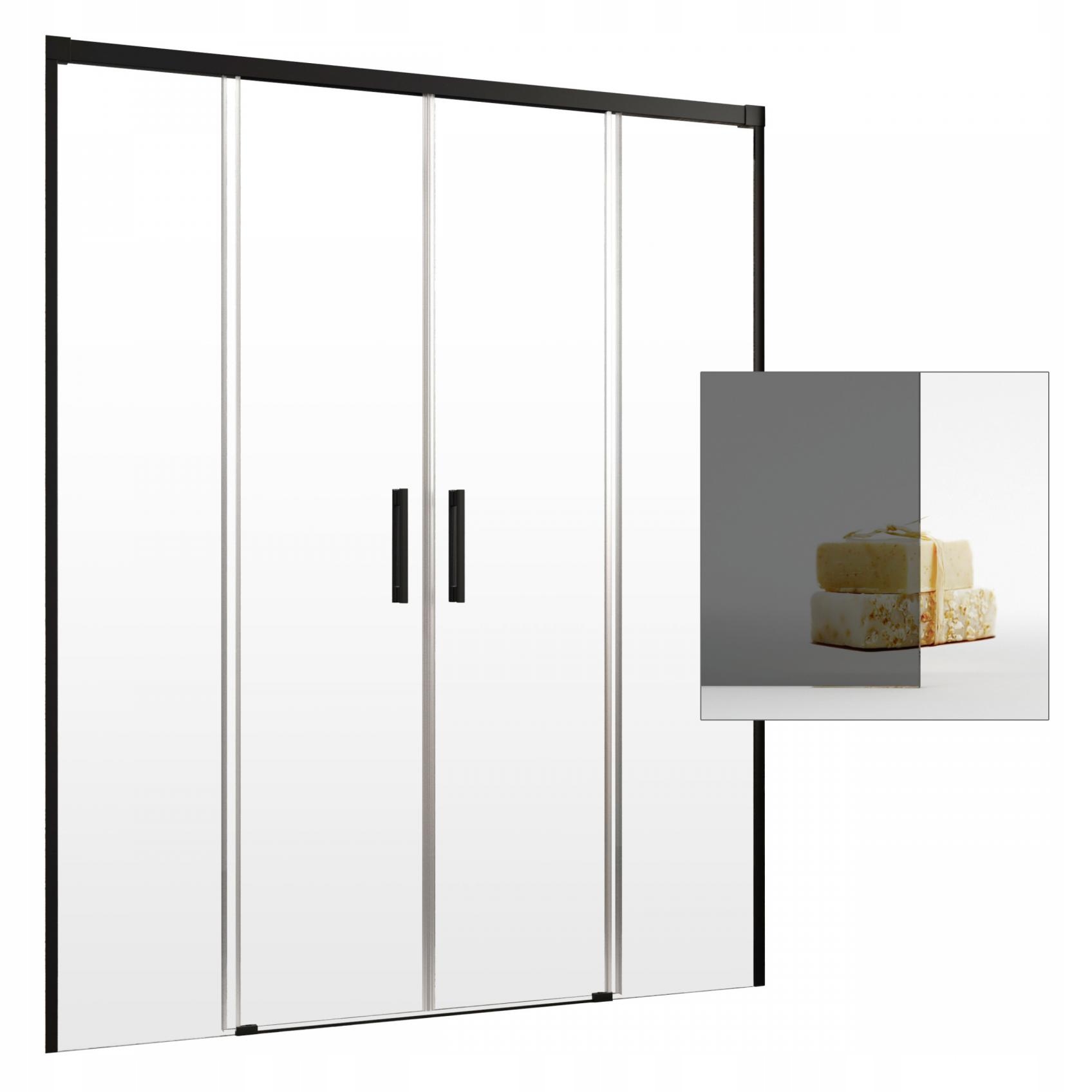 Sprchové dvere - RADAWAY Idea Black DWD 160 dvere, grafit
