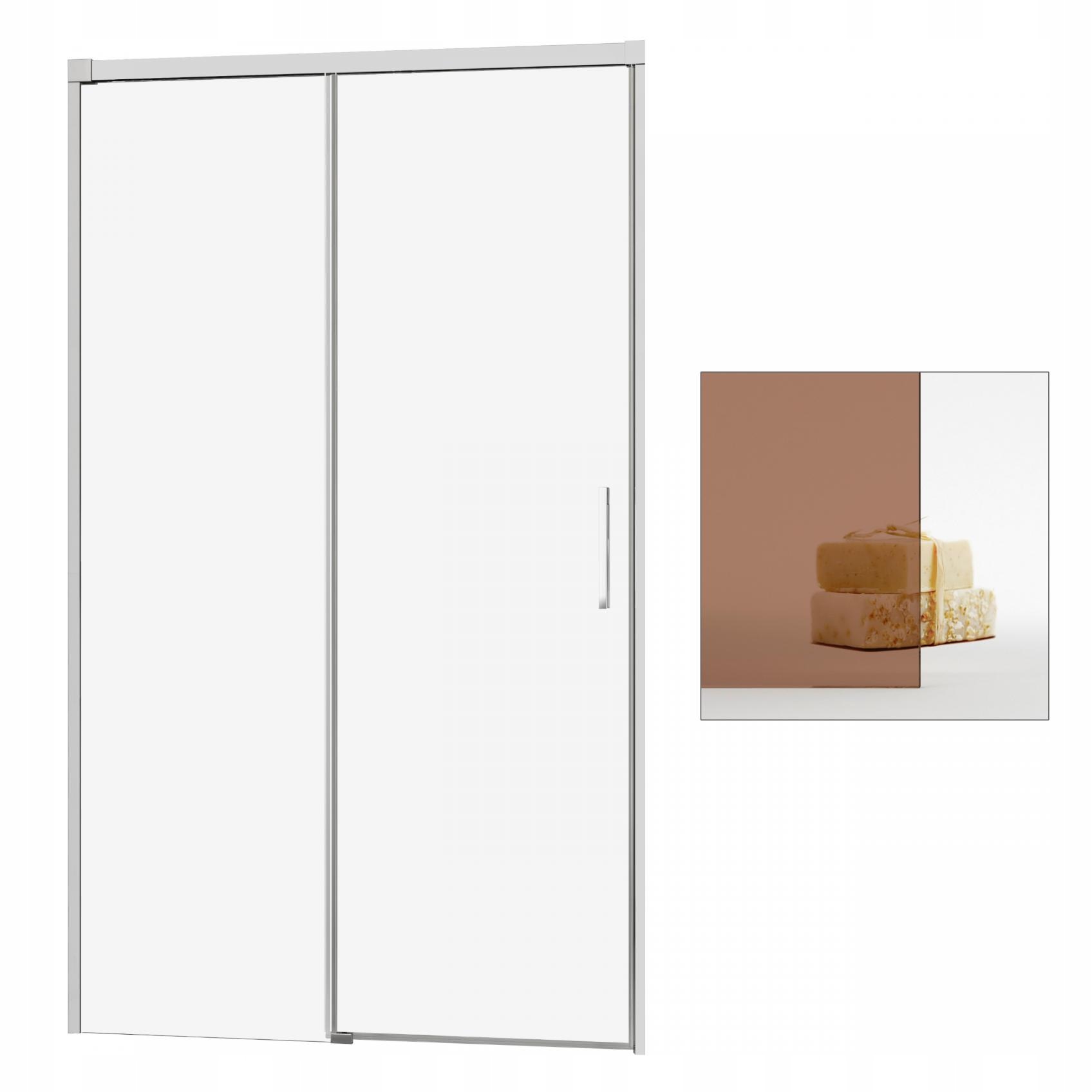 Sprchové dvere - Idea DWJ 160 L zapustené sprchové dvere hnedé