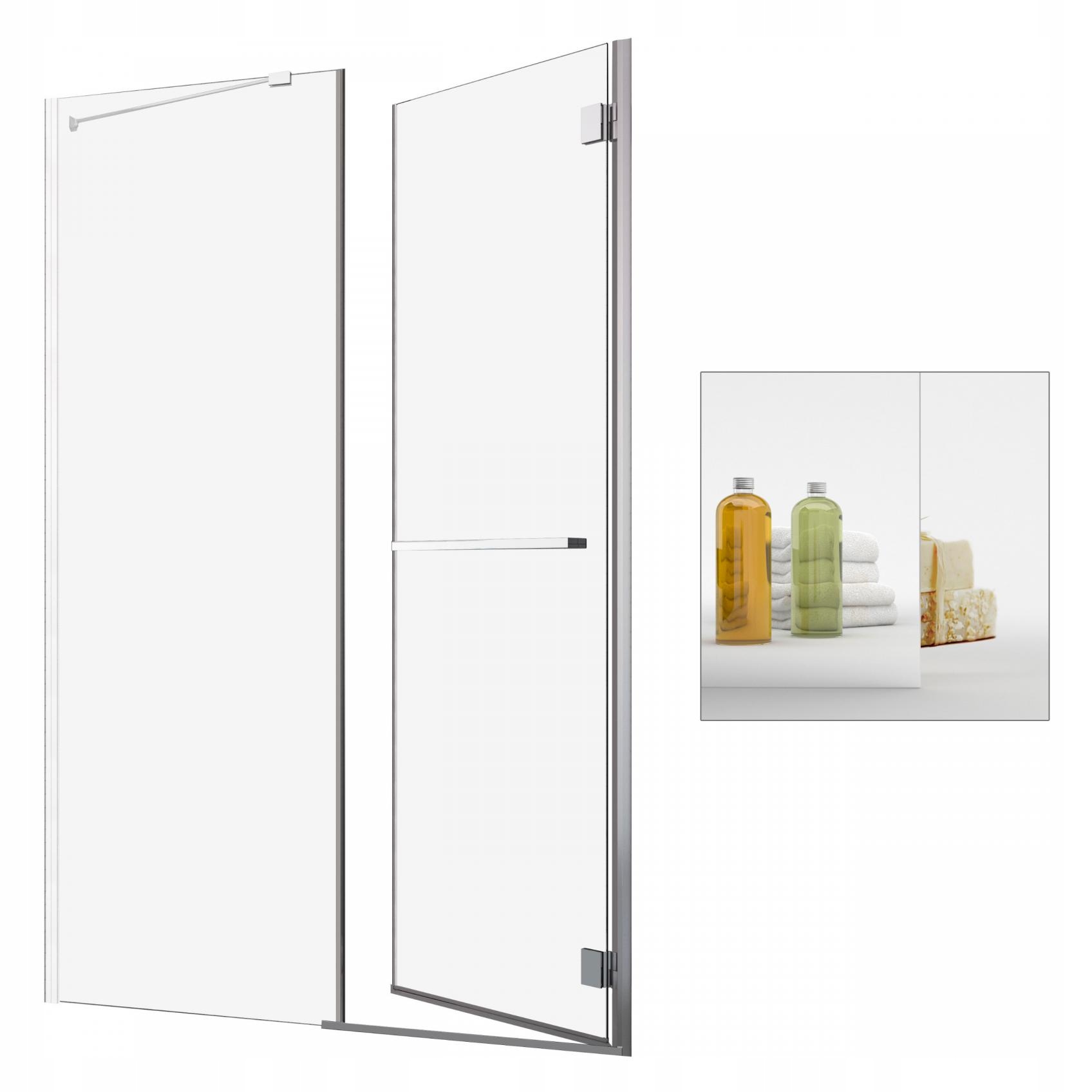 Sprchové dvere - RADAWAY Carena DWJ 120 P zrkadlové sprchové dvere