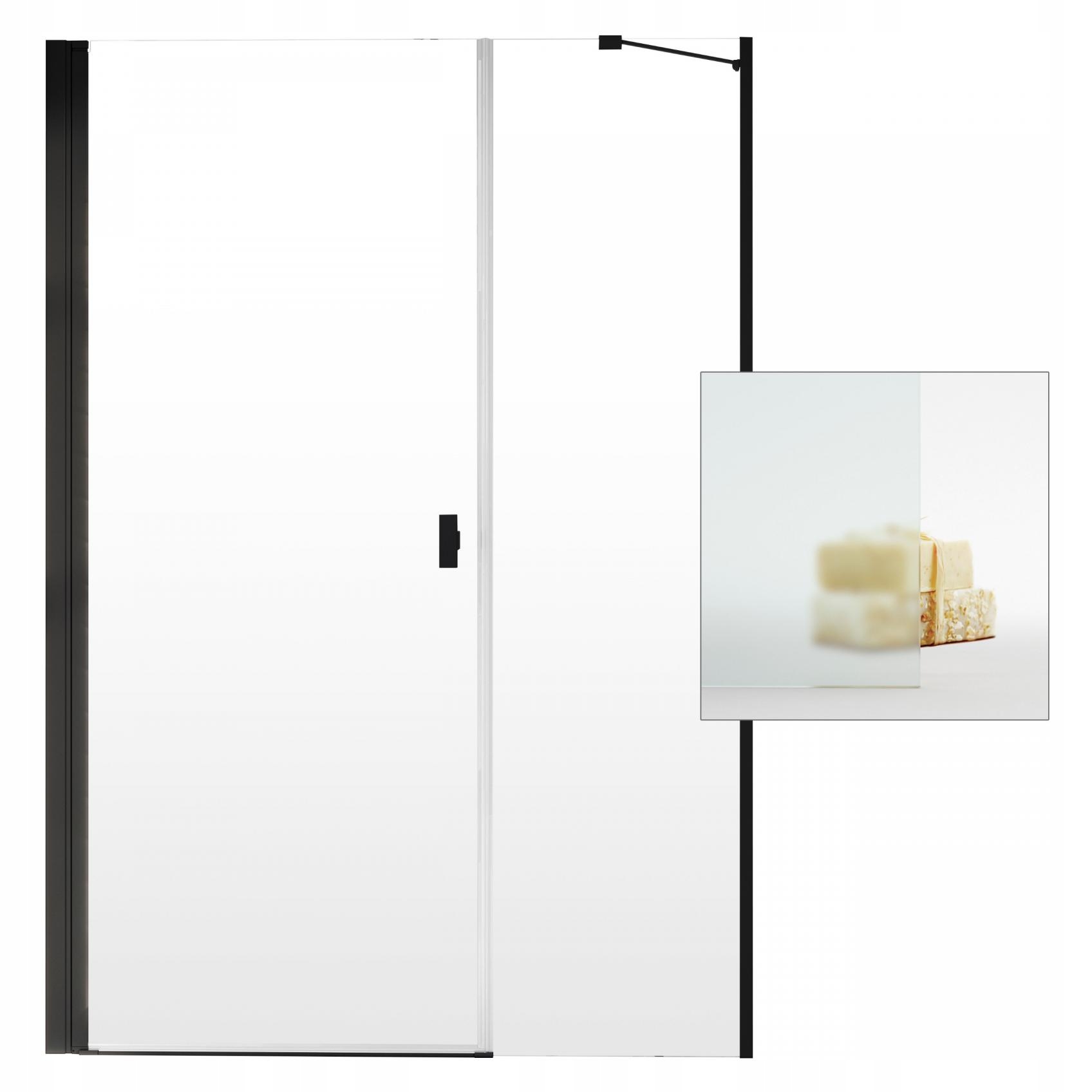 Sprchové dvere - Sprchové dvere RADAWAY Nes Black DWS 140 L saténové