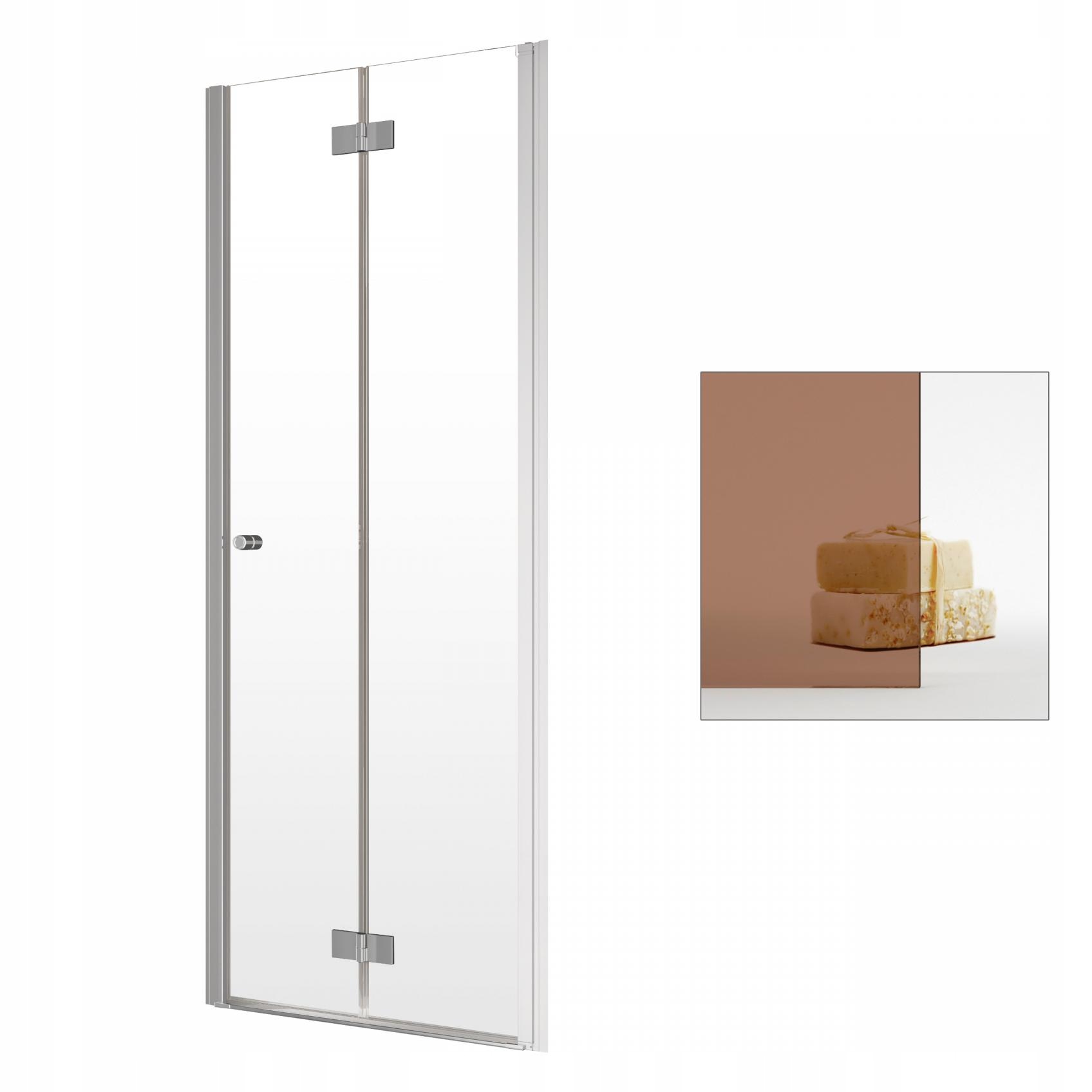 Sprchové dvere - RADAWAY Nes DWB 80 P sprchové dvere hnedé sklo