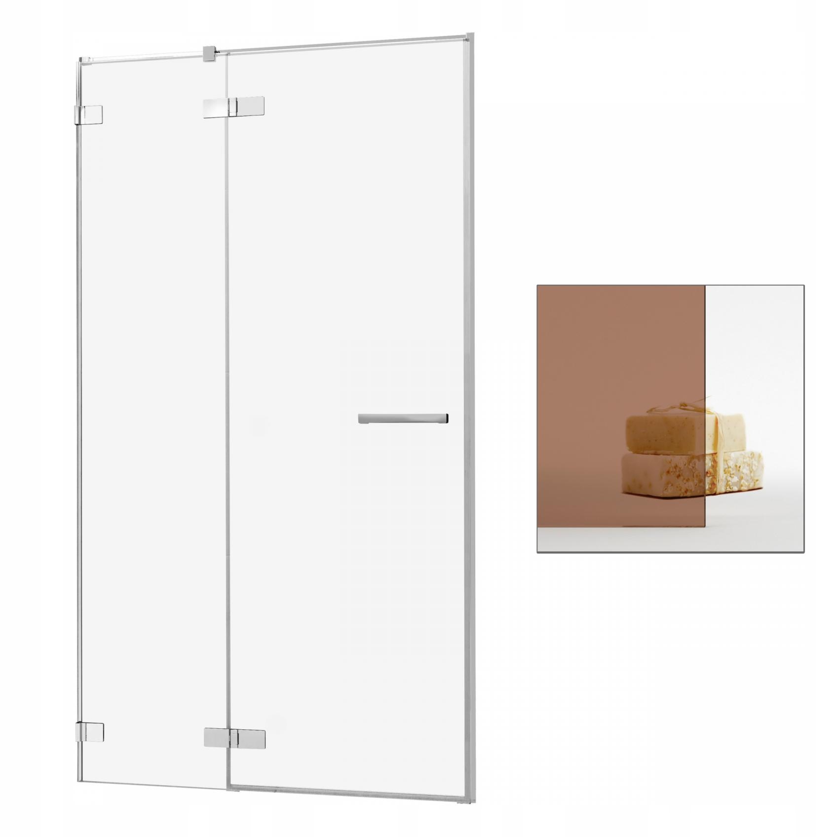 Sprchové dvere - RADAWAY Arta DWJ II 130 L hnedé sprchové dvere
