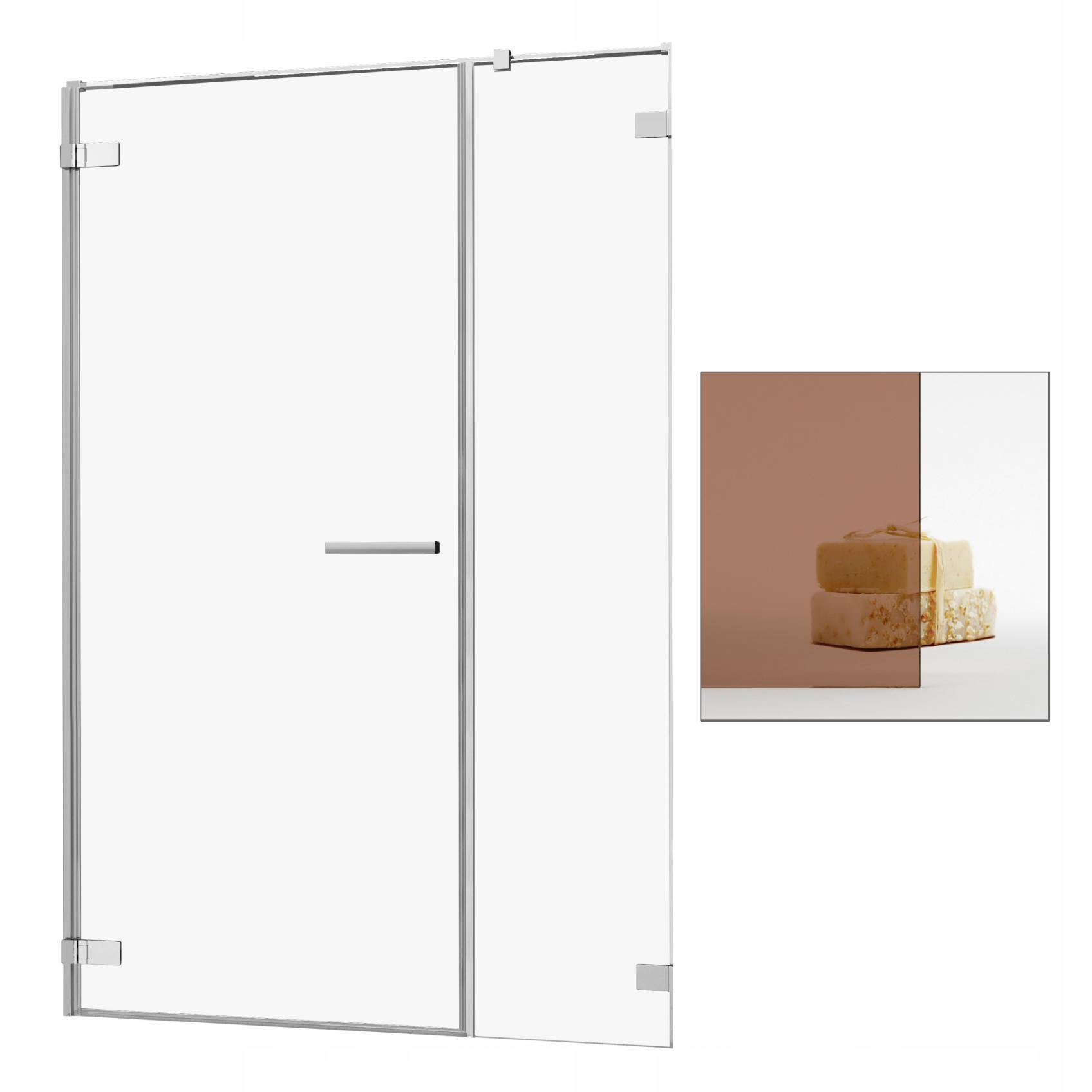 Sprchové dvere - RADAWAY Arta DWS 120 L hnedé sprchové dvere