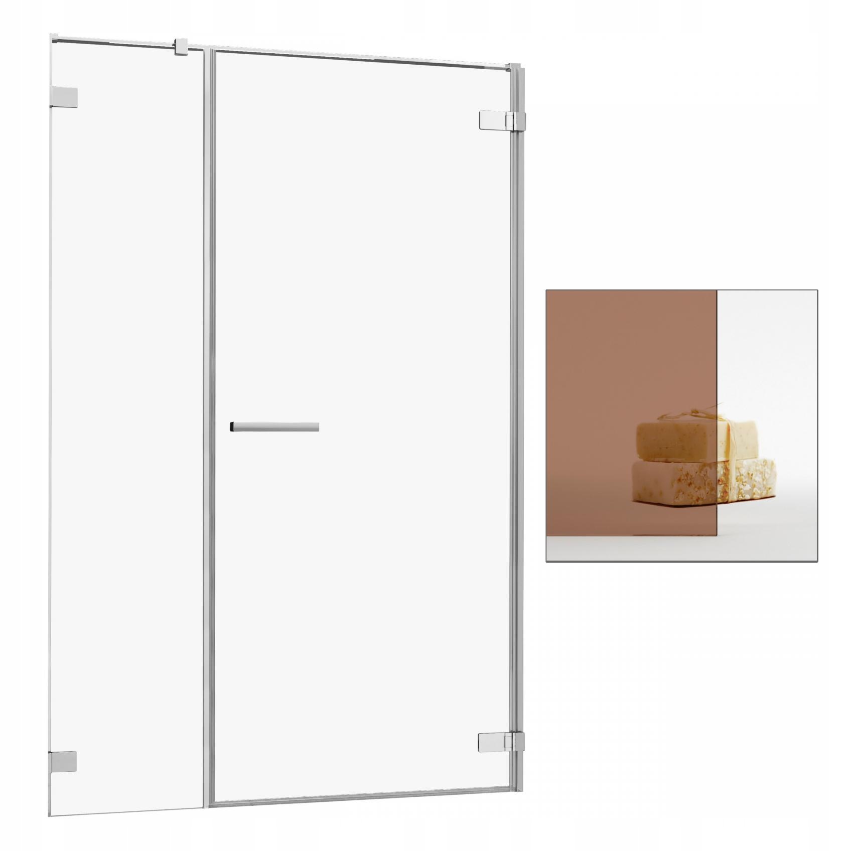 Sprchové dvere - RADAWAY Arta DWS 140 P hnedé sprchové dvere