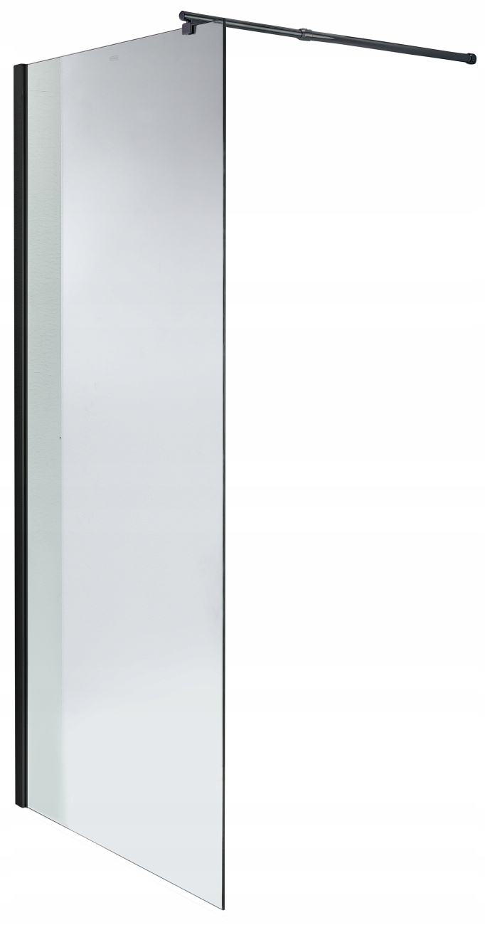 Sprchové dvere - WALK-IN 100 čierna sprchová zástena, 8 mm sklo