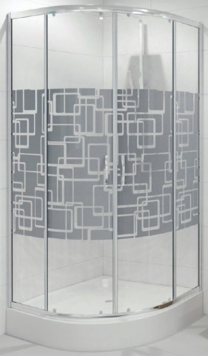 Sprchový kút - SPRCHOVÁ KABÍNA ŠABLÓNA matné sklo 80x80x185 cm
