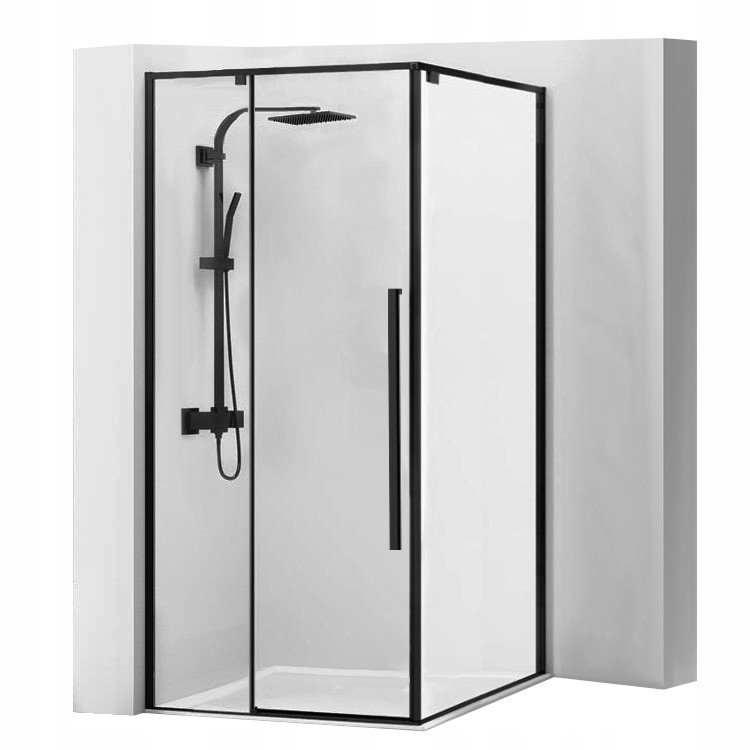 Sprchový kút - Sprchovací kút Solar Black 90x90