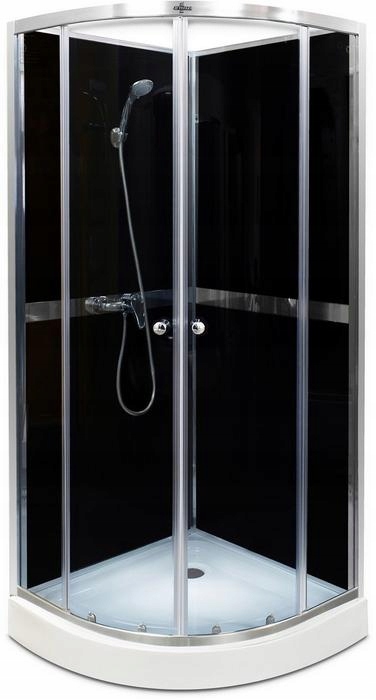 Hydromasážna sprchová babína - SPRCHOVÝ KÚPEĽ 4 STENY 90X90X200 NERO
