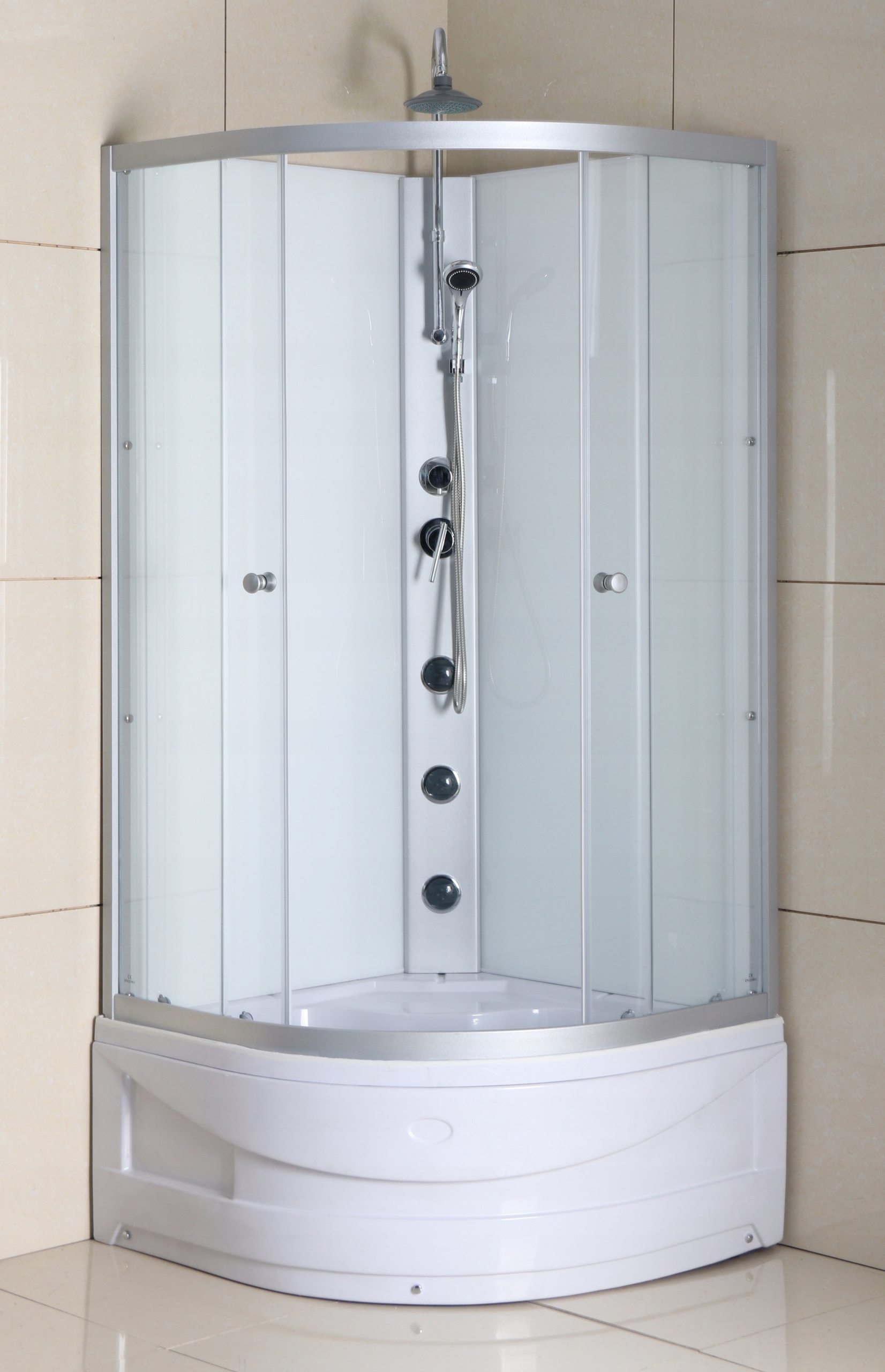 Hydromasážna sprchová babína - SPRCHOVÁ KABÍNA 80x80 BIELA HYDROMASÁŽ