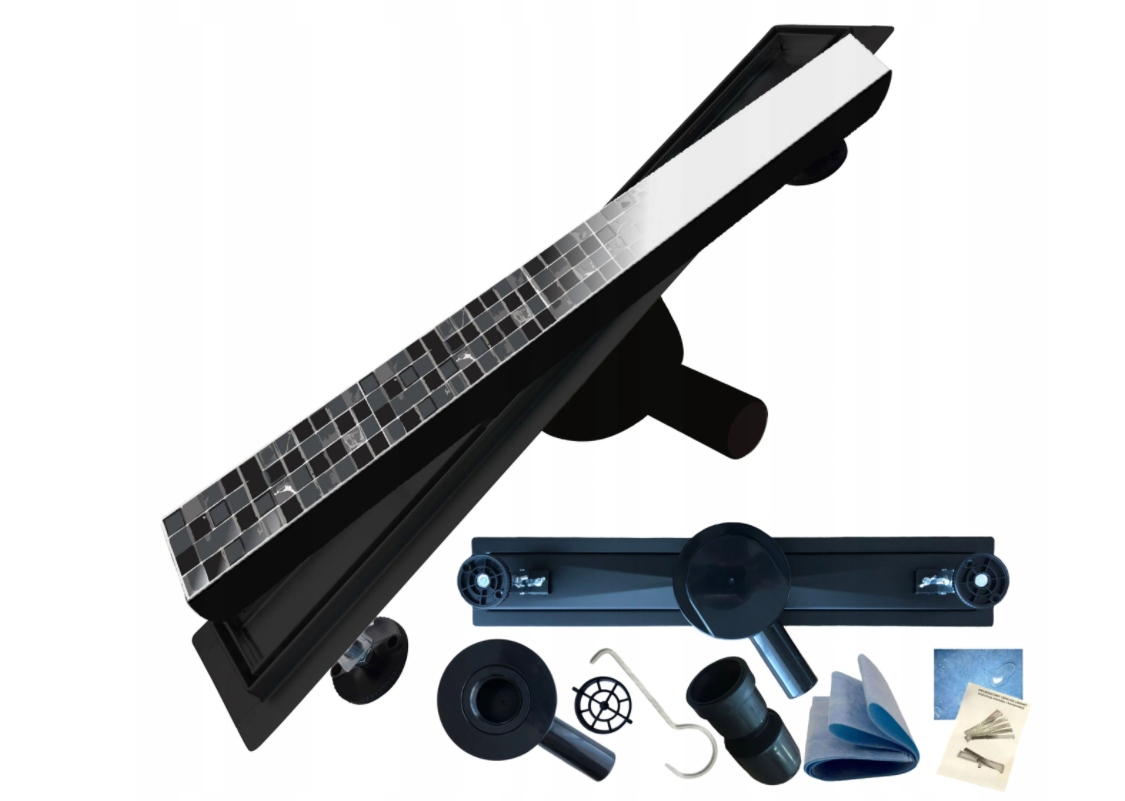 Sprchový žľab - Lineárny podlahový odtok 2v1, otočný, 50cm