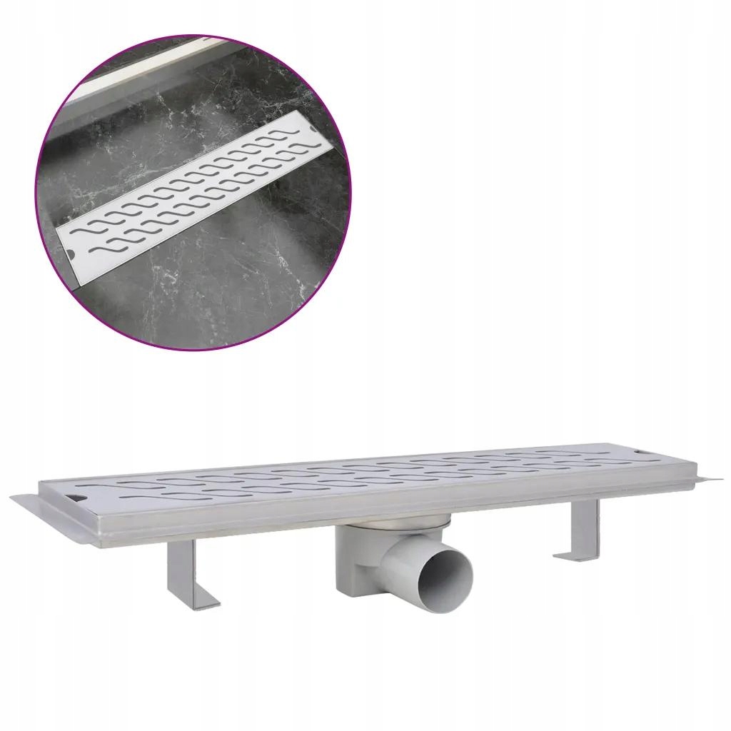 Sprchový žľab - Oceľový lineárny odtokový žľab 530x140mm