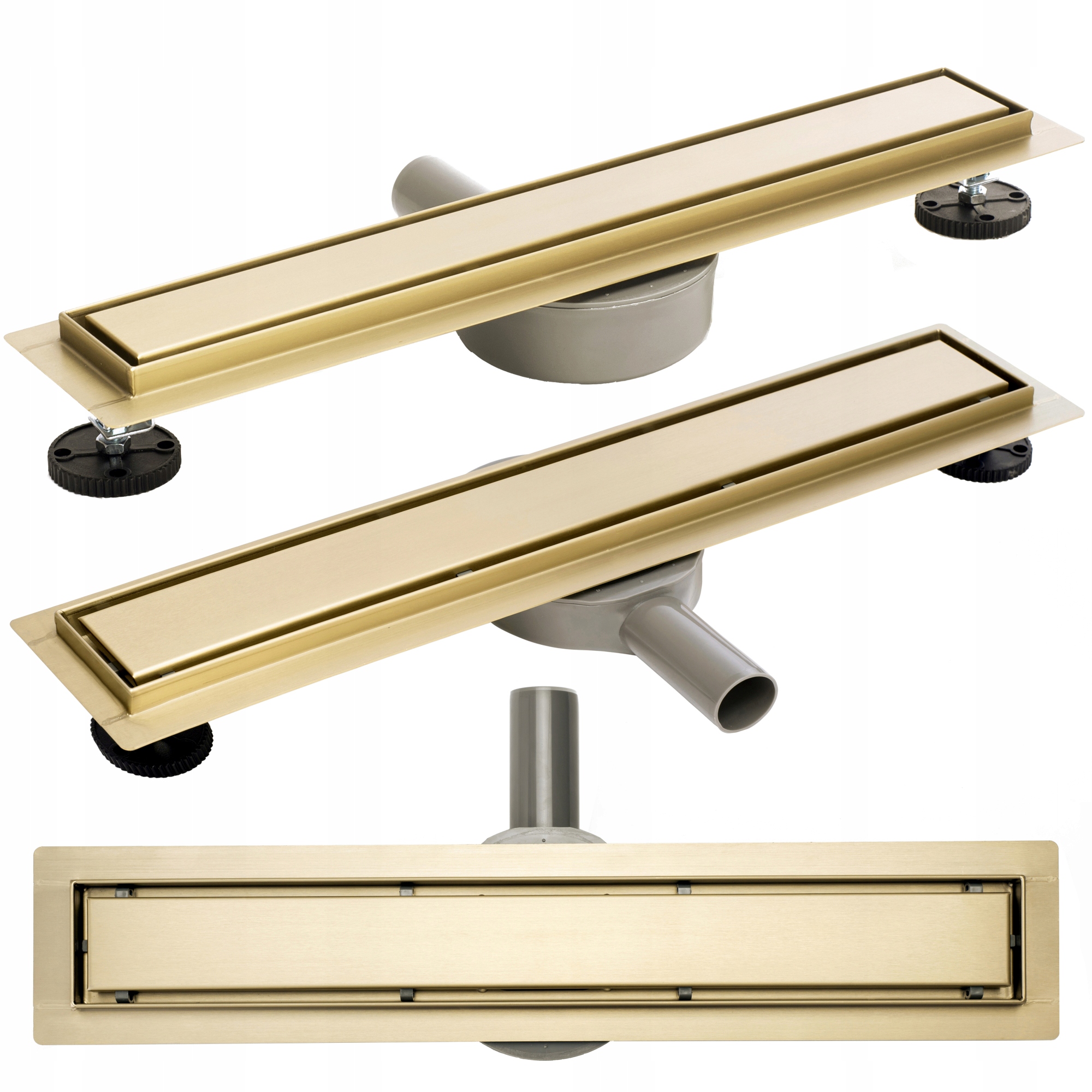 Sprchový žľab - Lineárny DRAIN NEO PURE PRO Gold 60 otáčajúci sa o 360