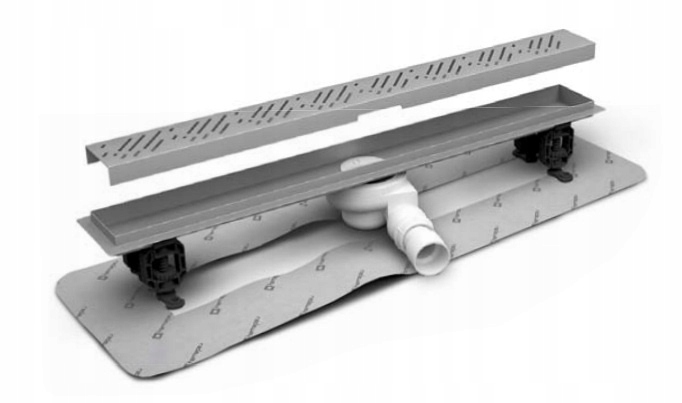 Sprchový žľab - RADAWAY lineárny odtok 65 cm, dlaždice 8 až 12 mm