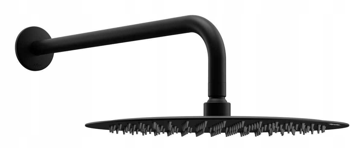 Sprchový panel - MEXÉNOVÁ KULATÁ SLIMNÁ SPRCHOVÁ SPRCHA 25 cm ČIERNE RAMENO