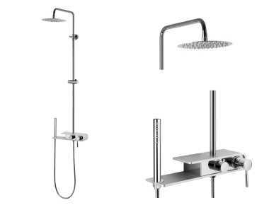 Sprchový panel - KORZAN KLAR FIBER SLIM BATÉRIA SPRCHOVÁ ŠEDÁ