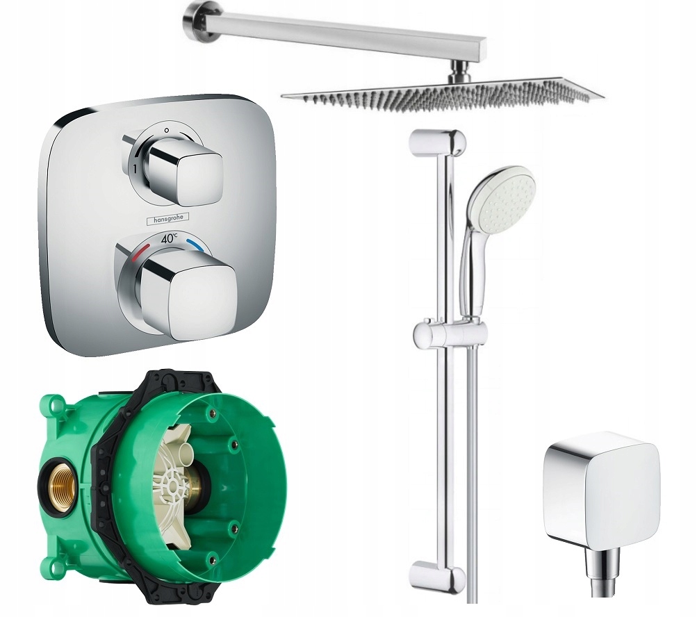 Sprchový panel - Faucetový termostat HANSGROHE skrytý iBOX + GROHE